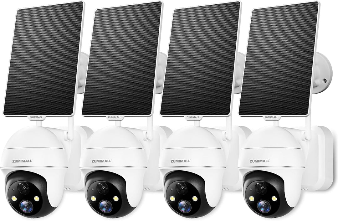 ZUMIMALL Cámaras de seguridad solar 2K inalámbricas para exteriores...