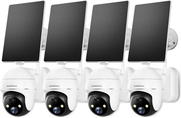 ZUMIMALL Cámaras de seguridad solar 2K inalámbricas para exteriores...