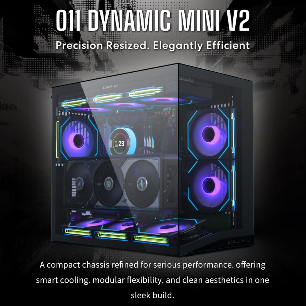 LIAN LI O11D MINI V2 | Carcasa de Computadora Compacta ATX Mid-Towe...