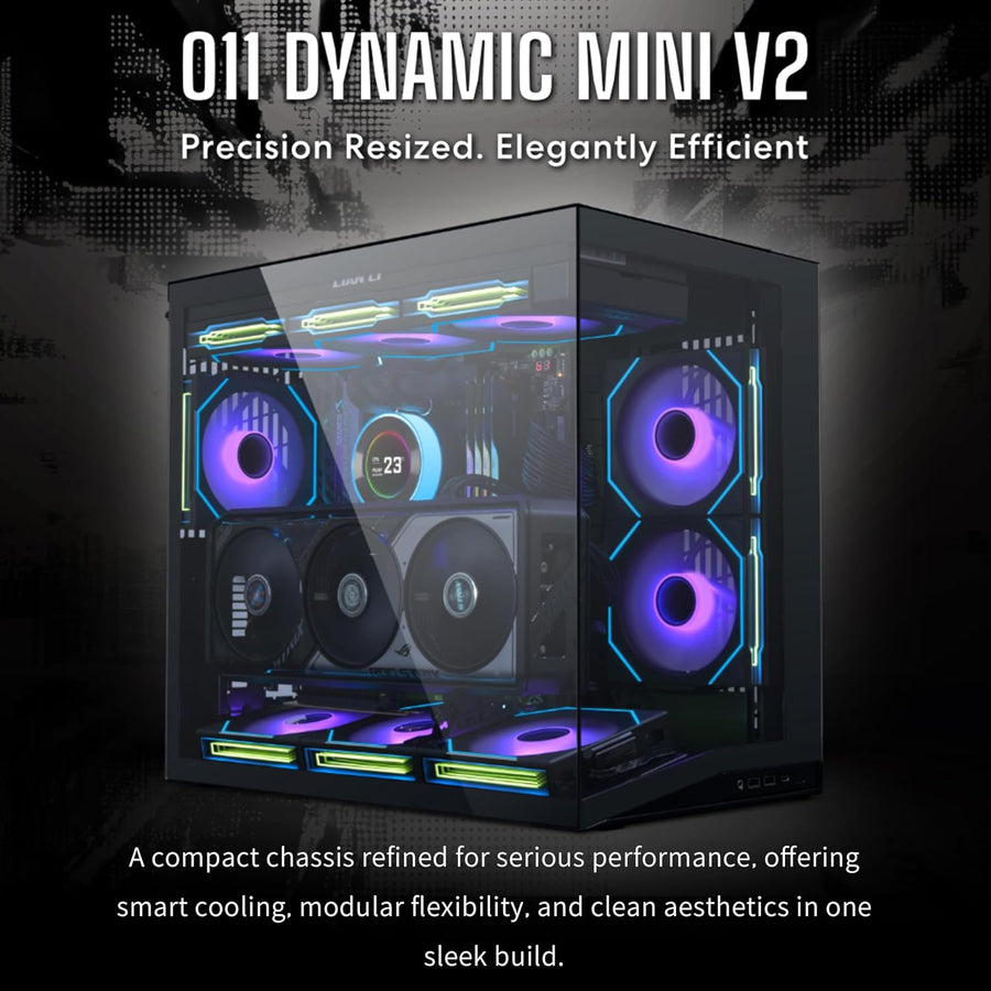 LIAN LI O11D MINI V2 Flow | Carcasa de computadora de aire compacta...