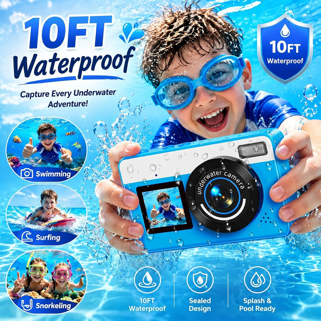 Maxmango Cámara submarina D70, cámara digital impermeable de 10 pie...