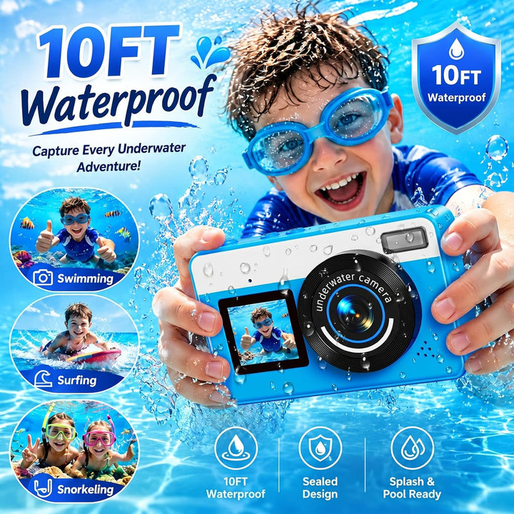 Maxmango Cámara submarina D70, cámara digital impermeable de 10 pie...