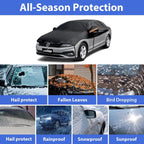 Cubierta de medio coche superior, cubierta protectora contra granizo con forro de algodón, cubierta para techo solar y parabrisas para hielo y nieve, cubierta para todo clima para el cuerpo del