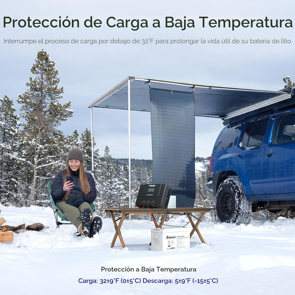 Renogy Controlador de carga solar MPPT de 60 A, 12 V/24 V/36 V/48 V