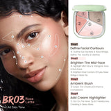 FOCALLURE Juego de 4 piezas de maquillaje con paleta de contornos d...