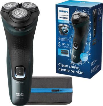 Philips Norelco Shaver 2600 Series, afeitadora eléctrica en seco y húmedo, recortadora emergente, tapa P, bolsa de viaje, verde bosque oscuro, modelo X3052/91