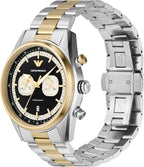 Emporio Armani Reloj cronógrafo para hombre con correa de acero inoxidable o cuero; reloj de vestir para hombre