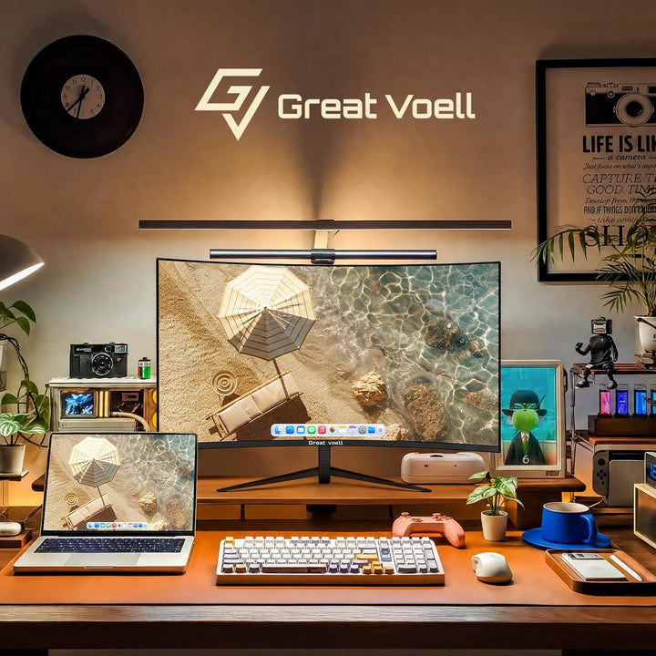 Great voell Monitor de computadora curvo de 27 pulgadas, pantalla F...