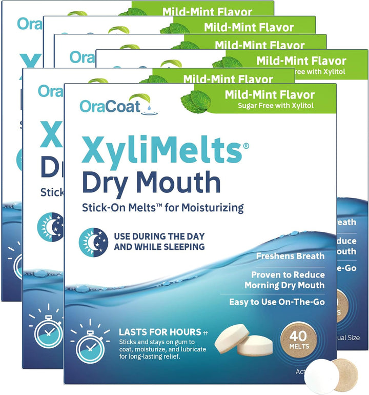 Oracoat XyliMelts - Discos hidratantes para la boca seca, sin azúca...
