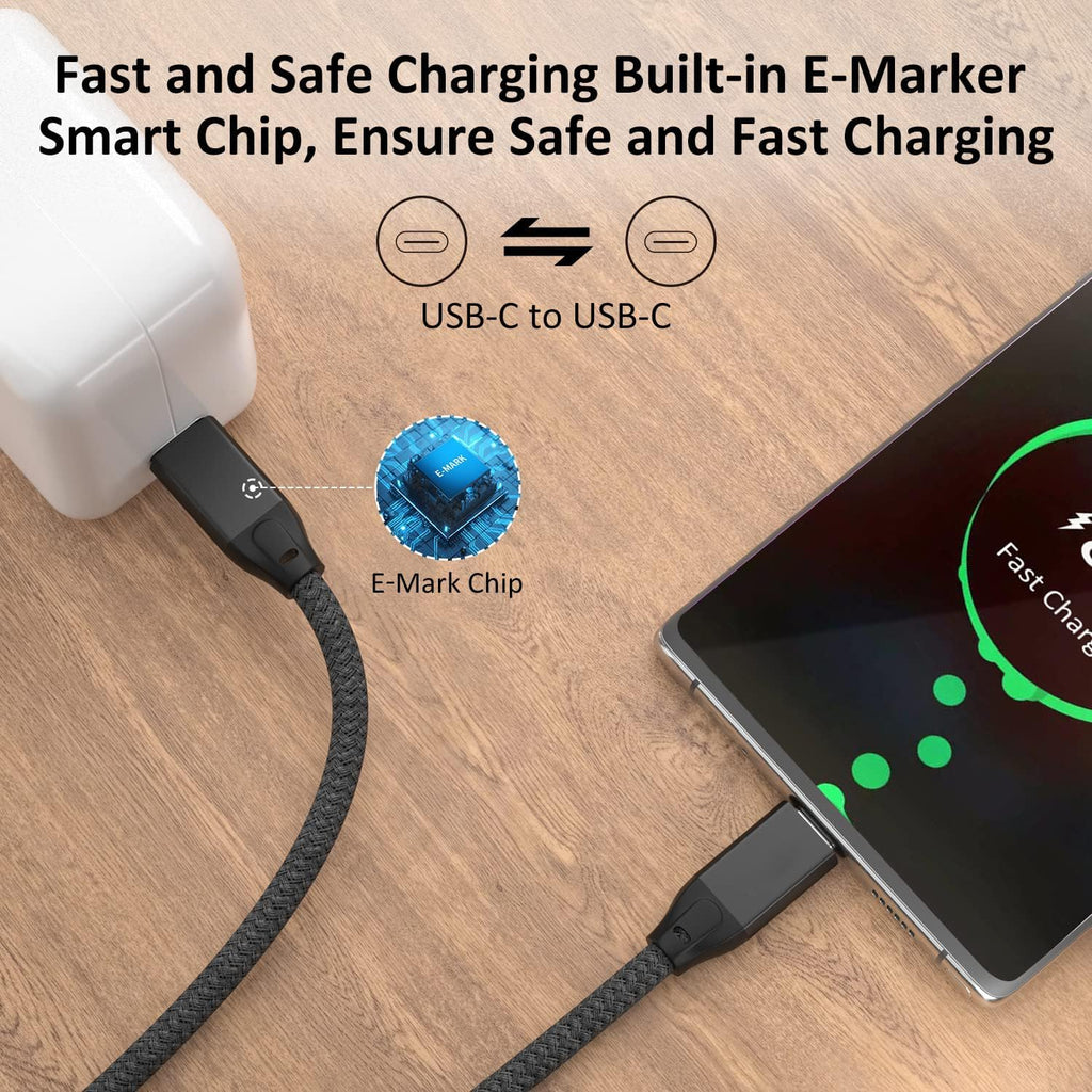 Cable USB C a USB C de 15 pies, 2 unidades, cable de datos largo USB C 3.2