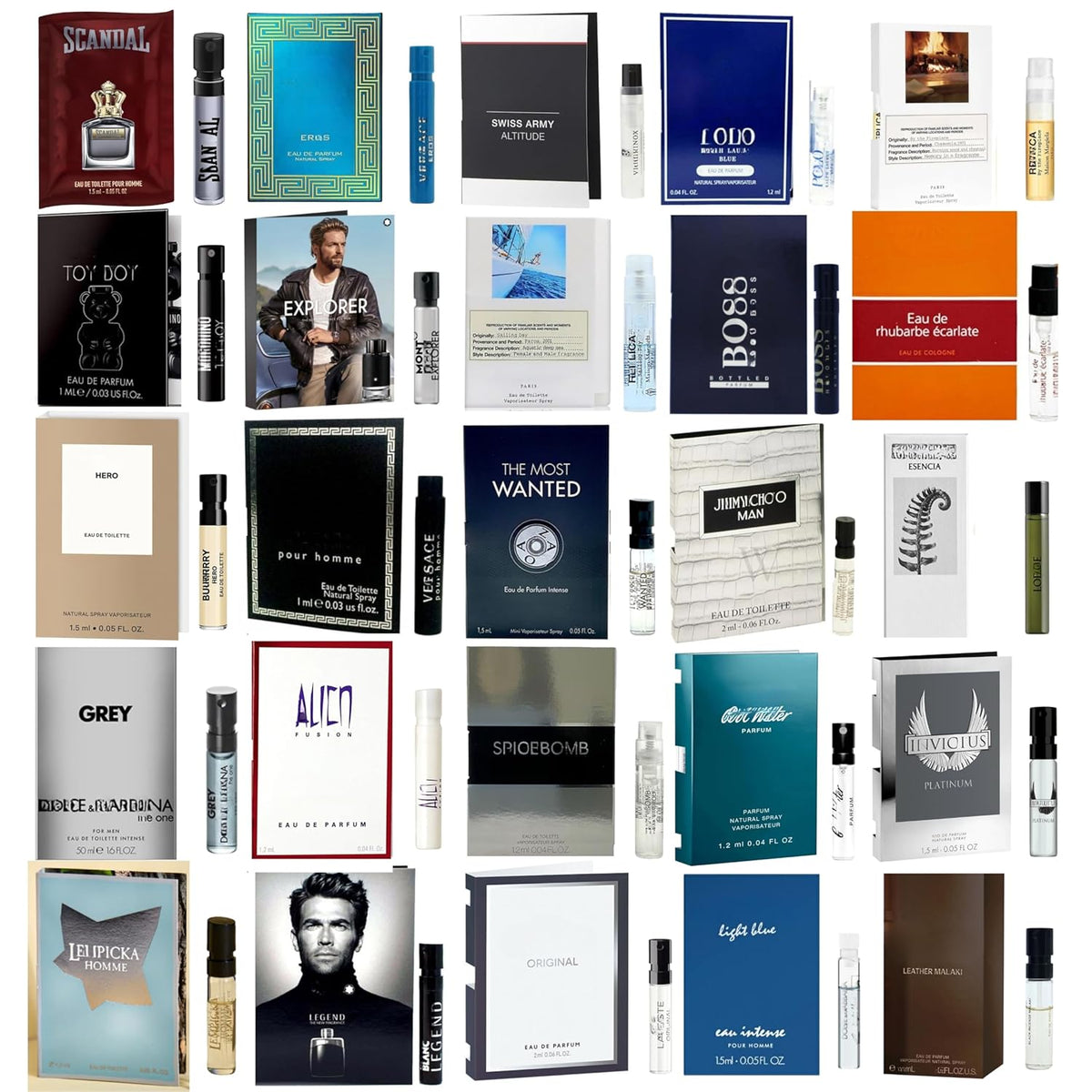 Muestras de colonia Infinite Scents para hombre - 12 marcas de frag...