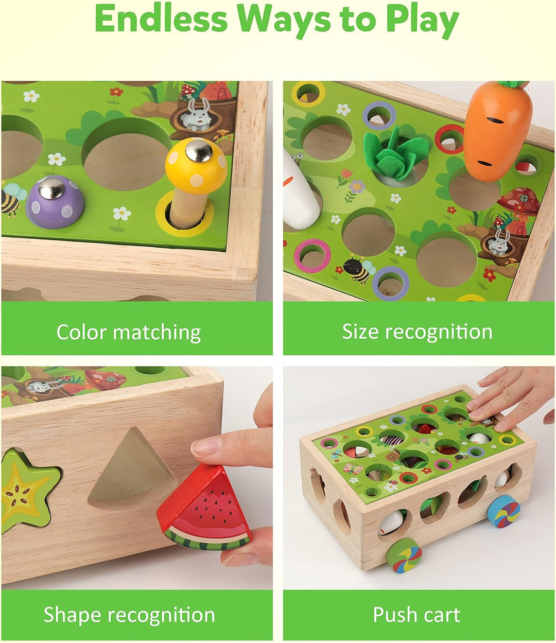 Coogam Montessori - Juguetes de motricidad fina para bebé pequeño,...