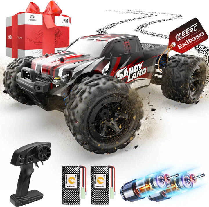 DEERC Coche de control remoto de alta velocidad RC para niños y adu...