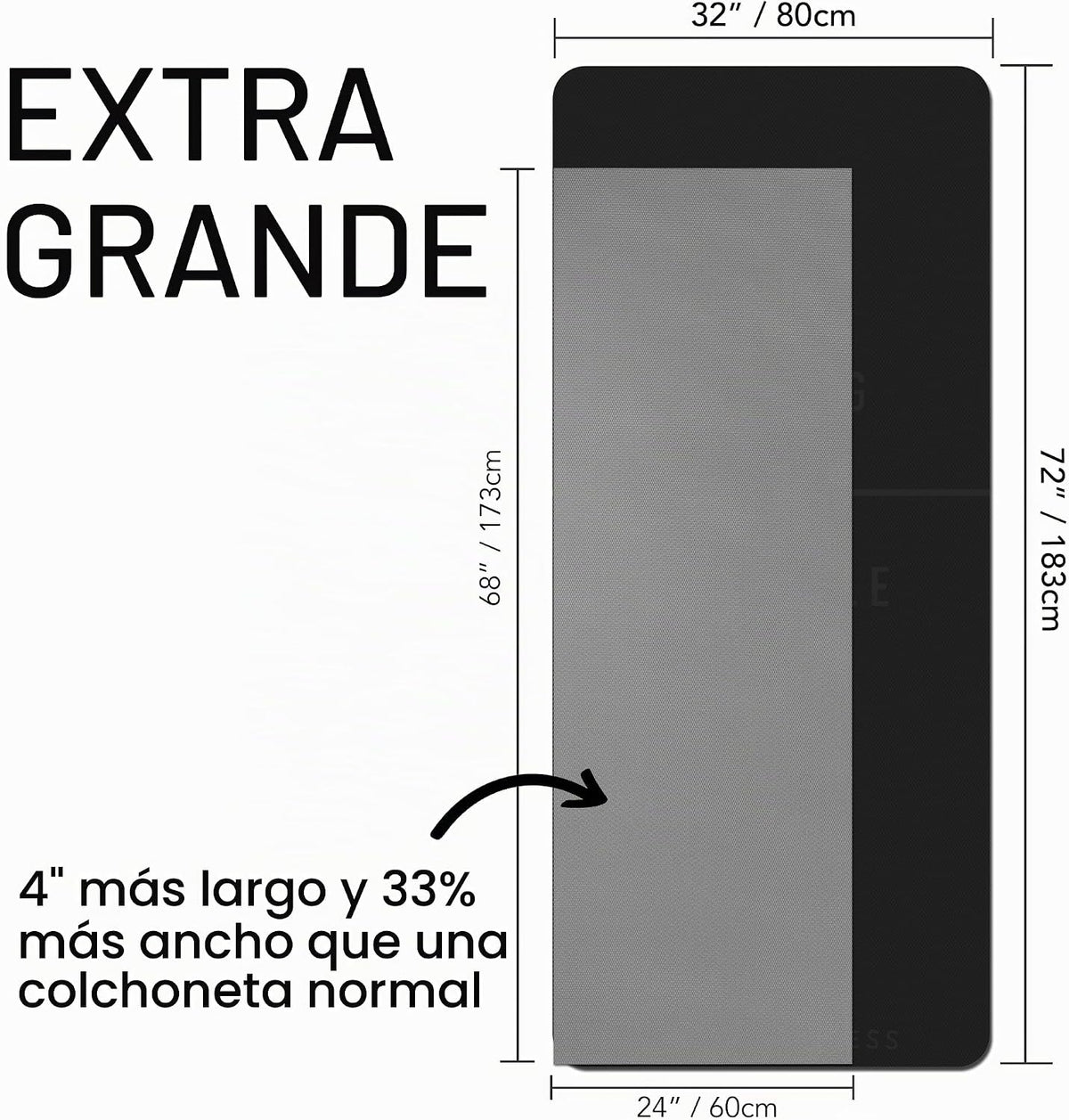 Esterilla de entrenamiento grande – Tapete de ejercicio extra grueso de