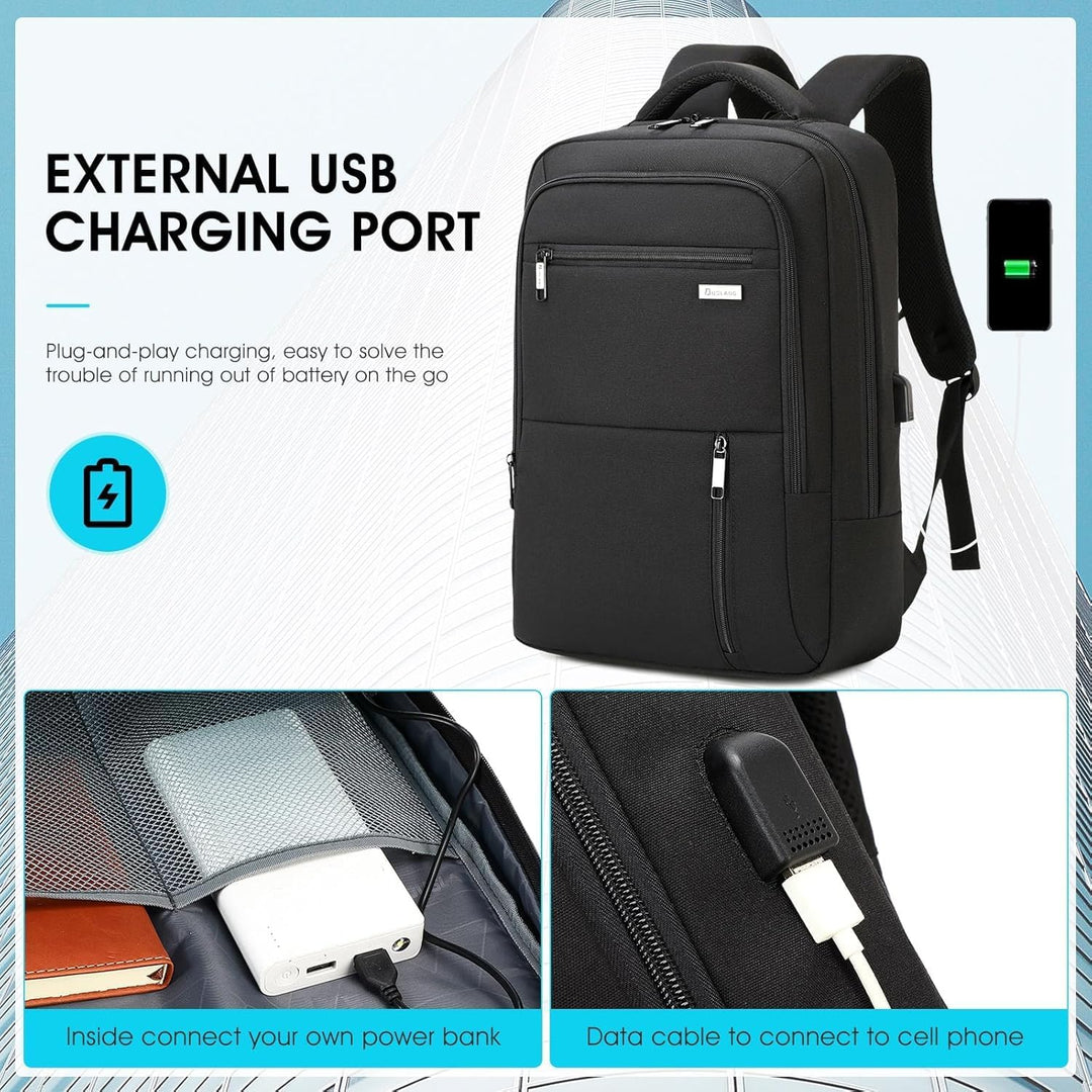 DUSLANG Mochila para laptop de 15.6 pulgadas para viajes, resistent...