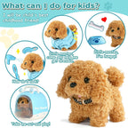 TONZE Robot de juguete para perros para niñas y niños de 3, 4, 5, 6 años, cachorro que camina y ladra