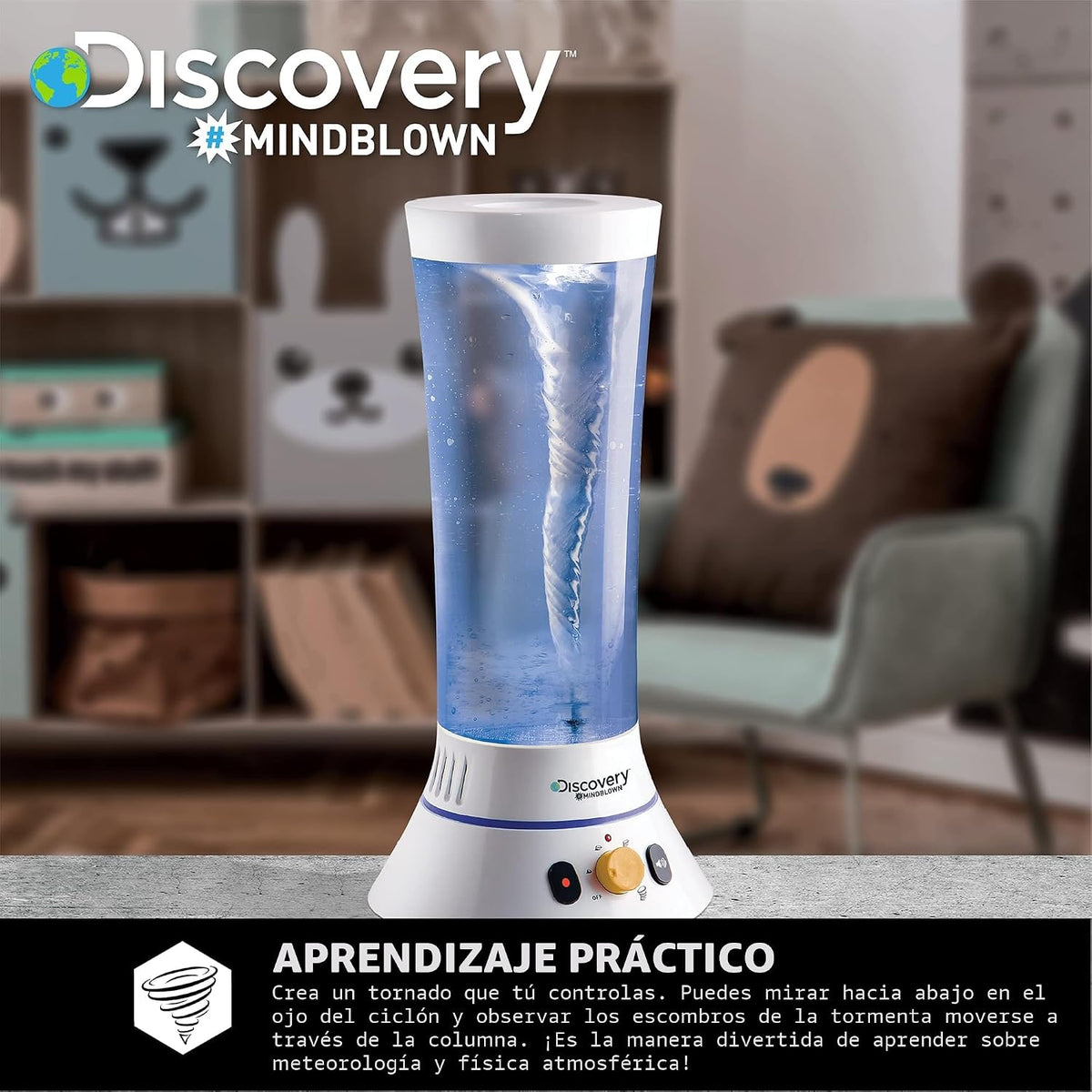 Discovery™ Tornado Lab, controlador ciclónico de 5 velocidades, kit de actividades educativas de aprendizaje, juguete divertido y emocionante, juego de experimentos STEM para niños, niñas, niños a partir de 6 años