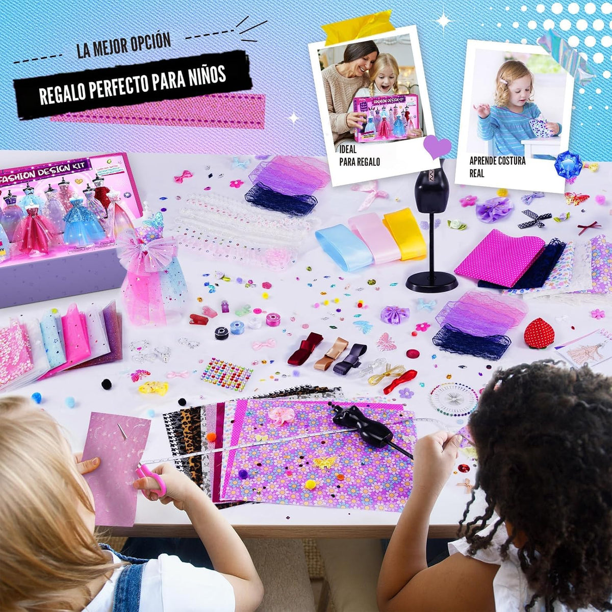Kits de diseño de moda para niñas con 6 maniquíes, más de 800 kits de