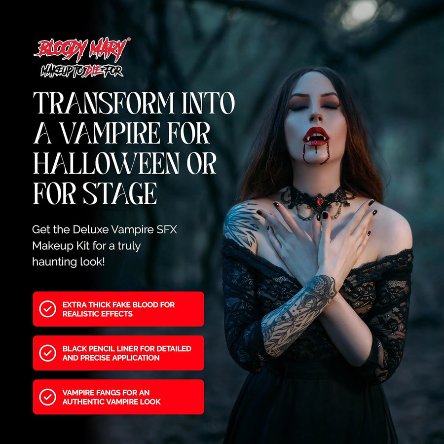 Vampire SFX - Kit de maquillaje de lujo con efectos especiales Wick...
