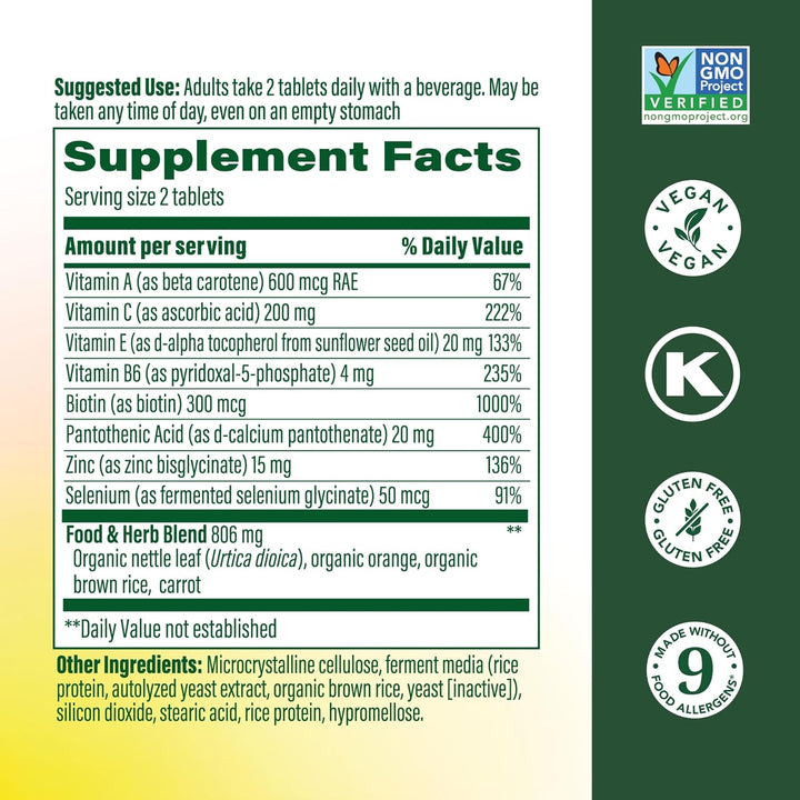 MegaFood Piel, Uñas y Cabello 2 - Vitaminas para Mujeres y Hombres...