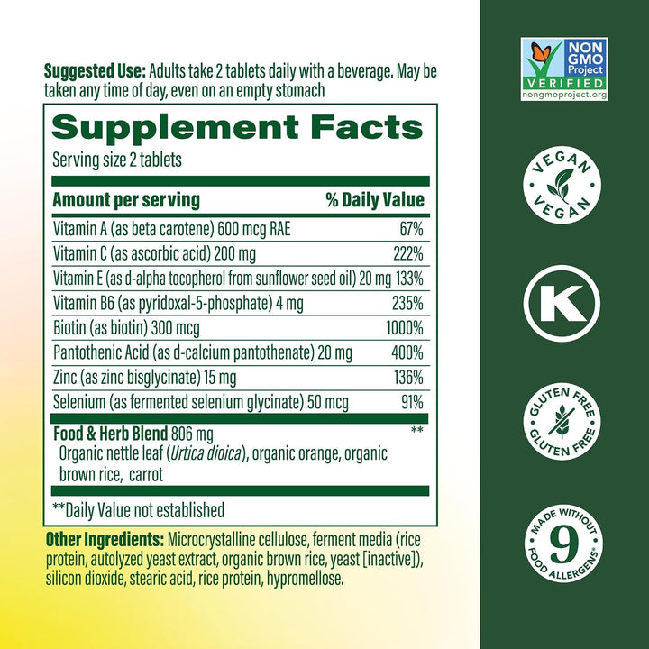 MegaFood Piel, Uñas y Cabello 2 - Vitaminas Para Mujeres y Hombres...