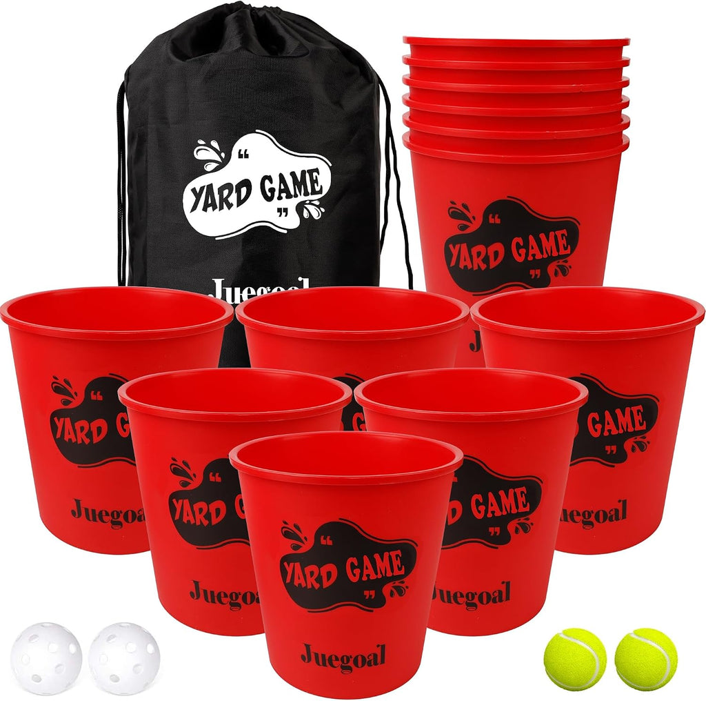 Juegoal Juego Gigante de Yard Pong al Aire Libre Set de Lanzamiento para Playa, Camping, Césped y Patio Trasero