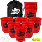 Juegoal Juego Gigante de Yard Pong al Aire Libre Set de Lanzamiento para Playa, Camping, Césped y Patio Trasero