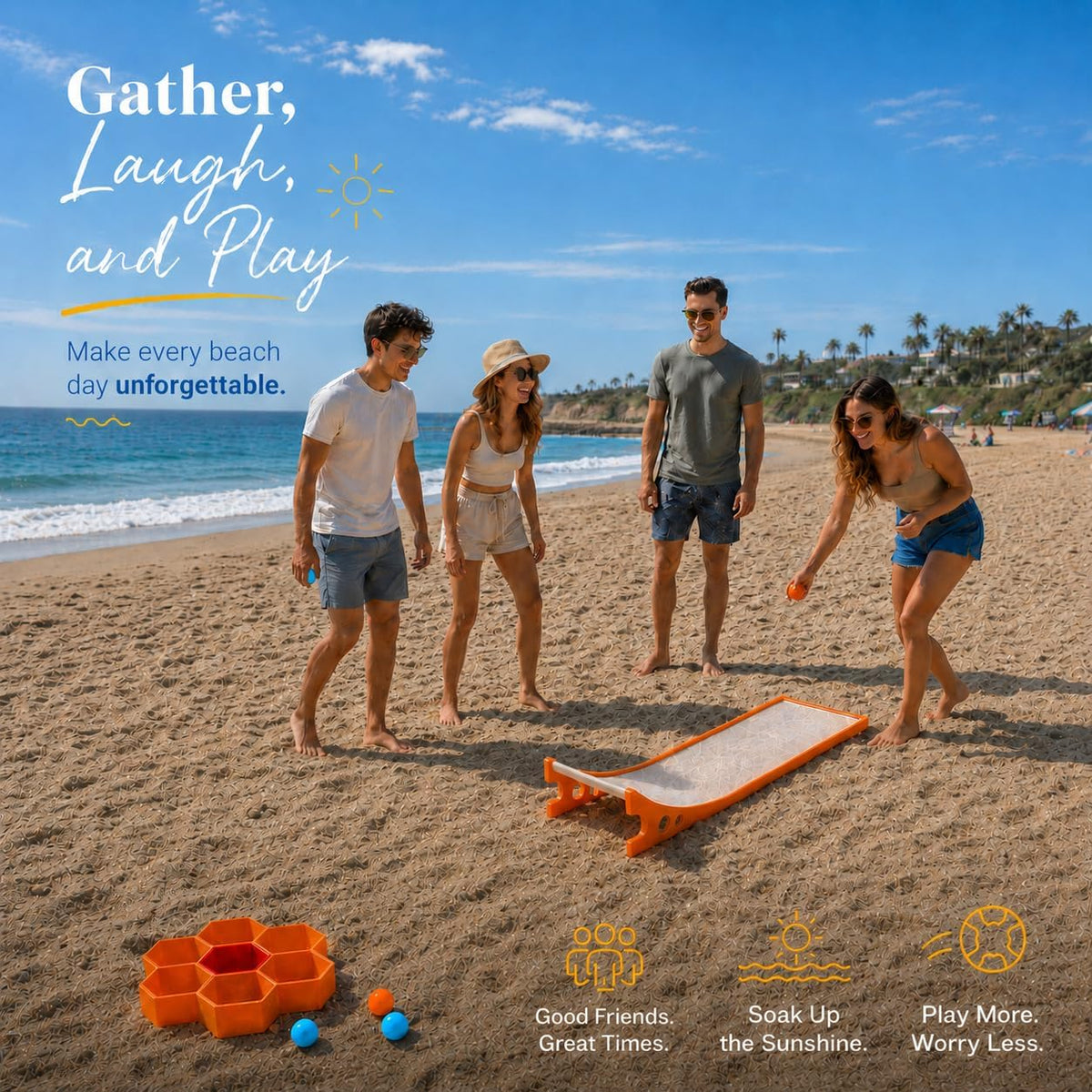 Flying Toss Ball - Juego de playa multimodo para familiares y amigos, niños y adultos, patio trasero, playa, césped y diversión de fiesta de campamento