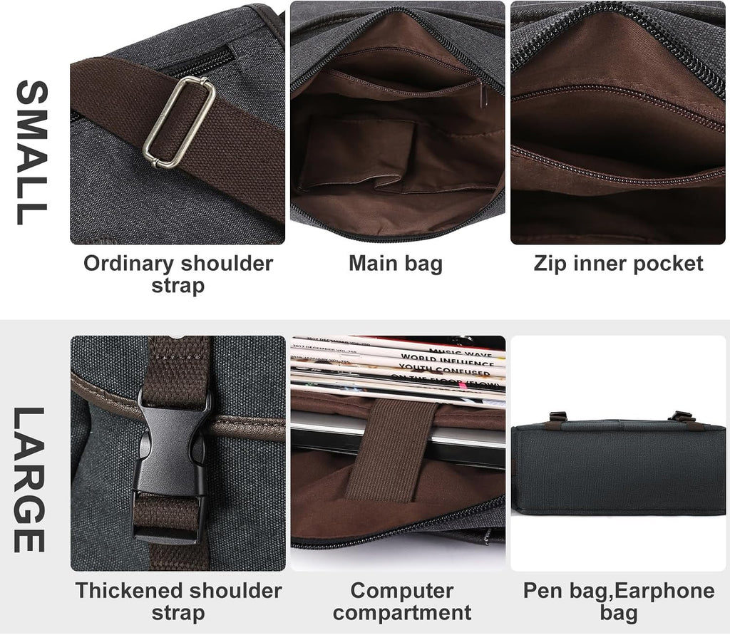 Bolso de mensajero Hombres,Bolso cruzado impermeable,Bolso de hombro Satchel
