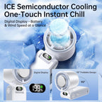 Coolhill Ventilador portátil de mano con enfriamiento Turbo 5500mAh...