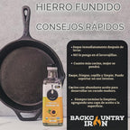 Sartén cuadrada de hierro fundido pre-sazonado mediano de 10,5 pulgadas