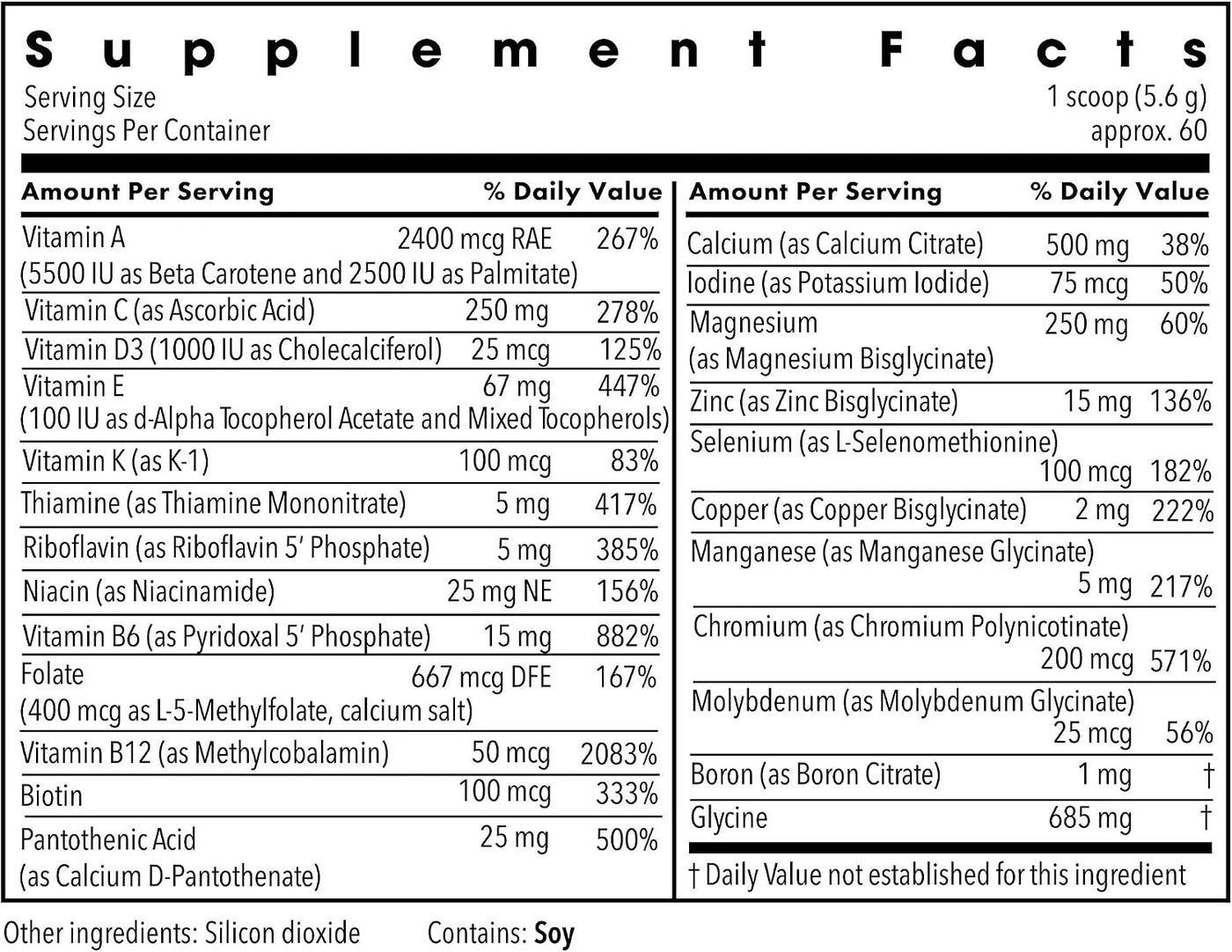 Metabolic Maintenance Vitamina mineral base en polvo \u2013 Polvo m...