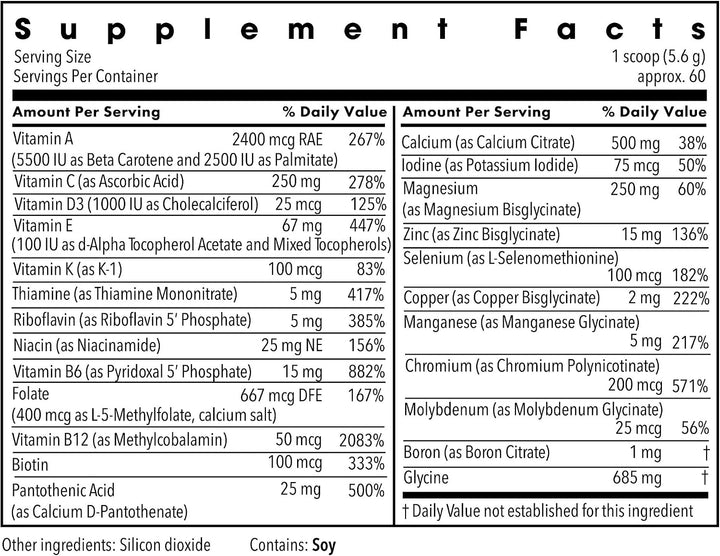 Metabolic Maintenance Vitamina mineral base en polvo \u2013 Polvo m...