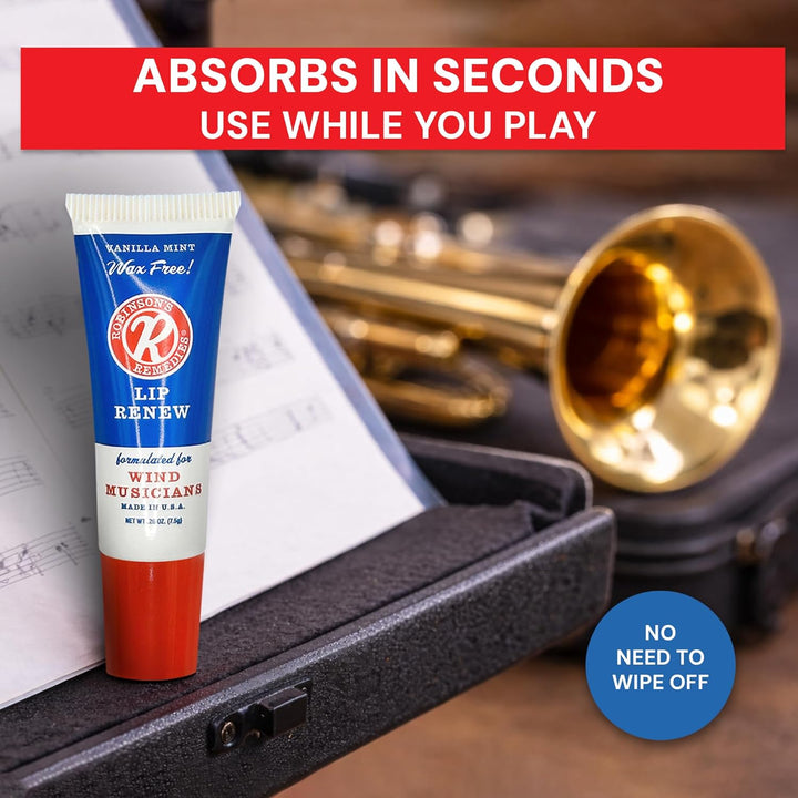 Robinson's Remedies Lip Renew Endurance Cream para músicos de v...