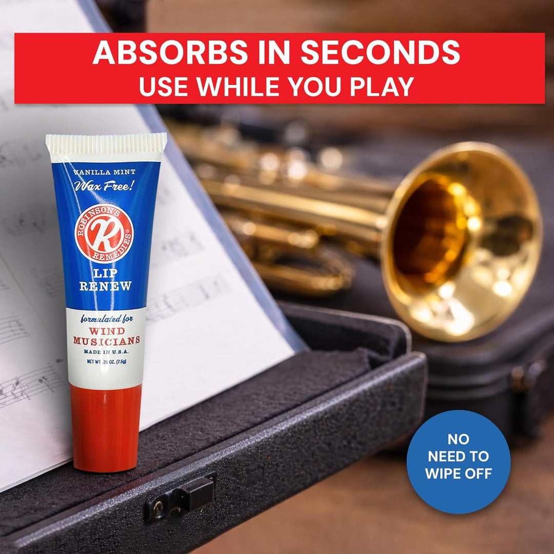 Robinson's Remedies Lip Renew Endurance Cream para músicos de v...