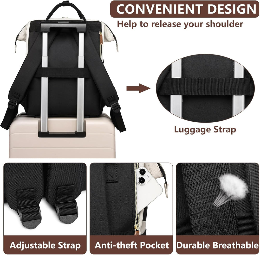 Focdod Mochila para computadora portátil para mujer, mochila de tra...