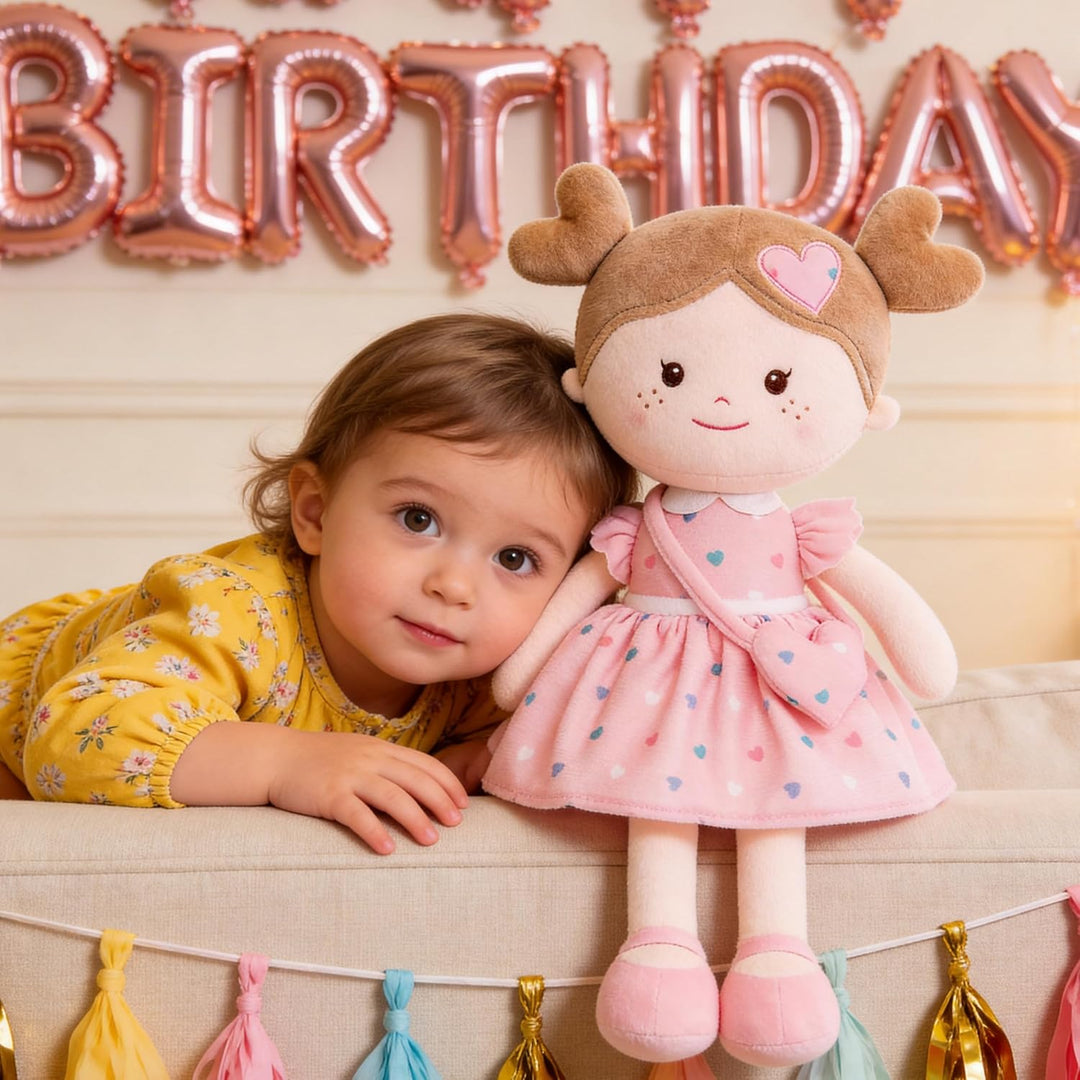 Onetoo First Baby Dolls - Muñeco de trapo de felpa suave para niñas...
