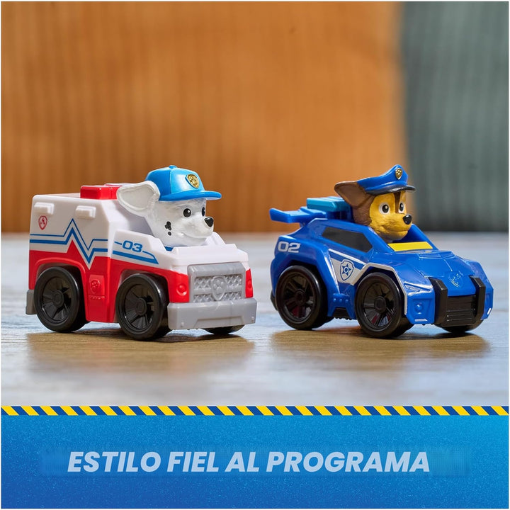PAW Patrol Búsqueda y rescate, Pup Squad Racers, paquete de 6 vehíc...