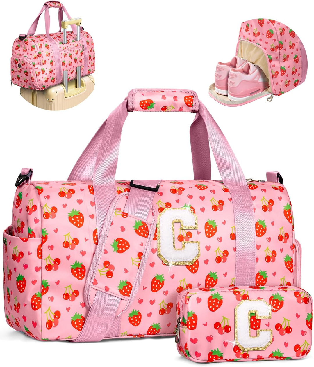 Elilier Regalos para niñas, bolsa de lona inicial para niños, linda...