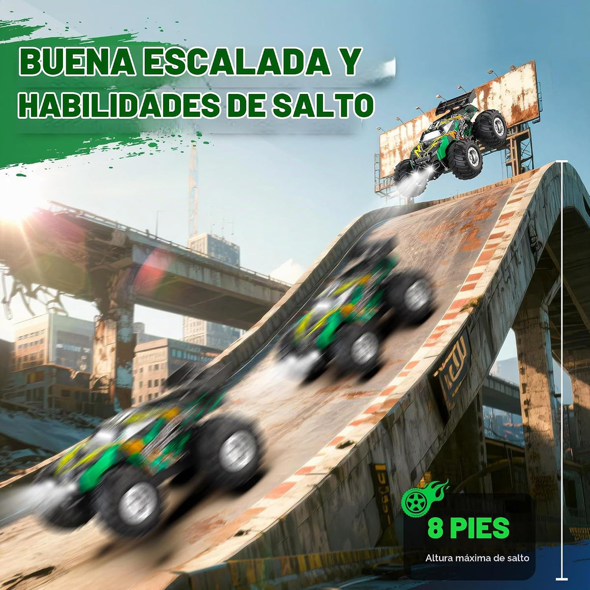Coche de control remoto resistente todo terreno RC camión para