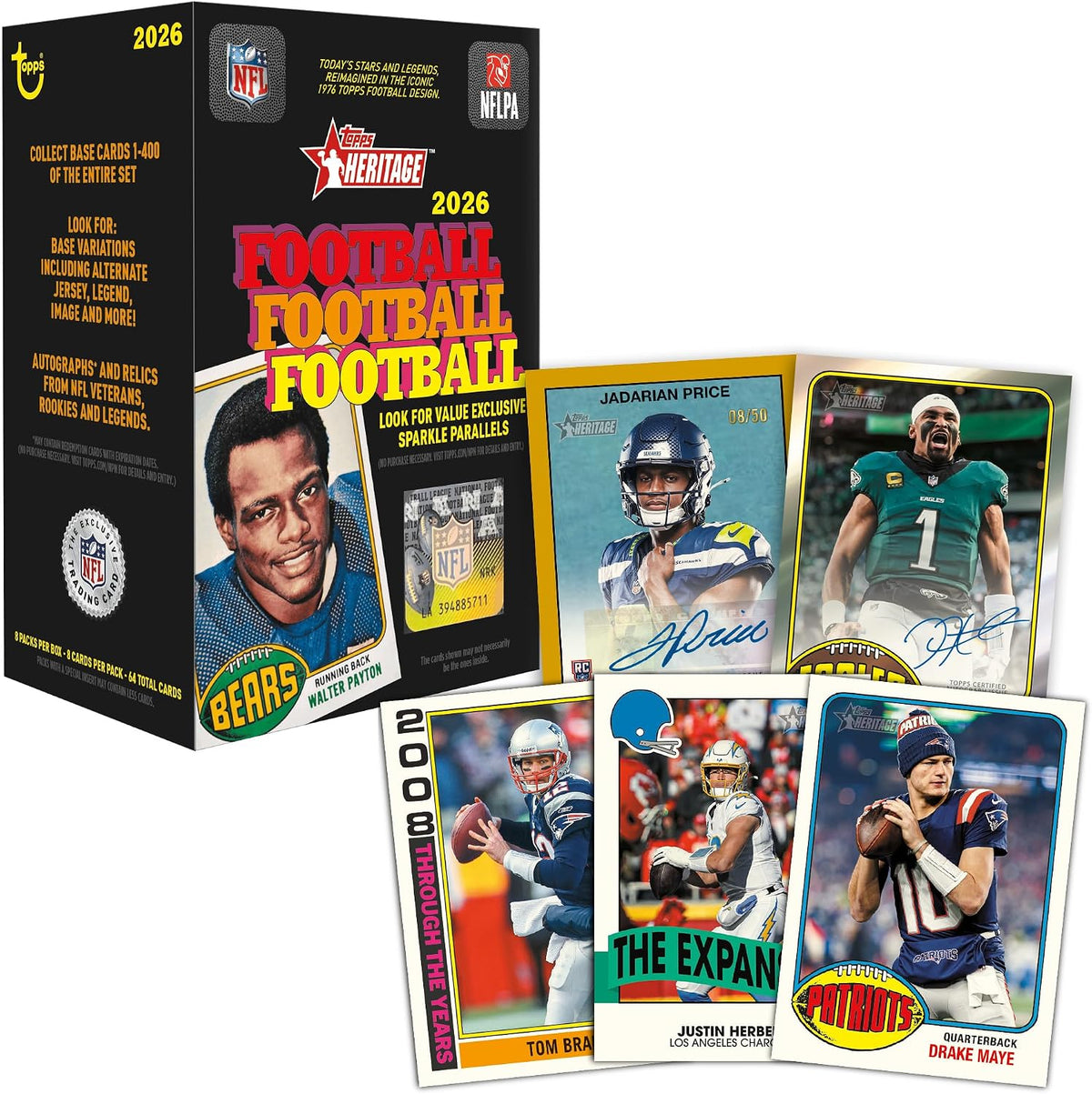 Topps Heritage Football 2026 - Sellado de fábrica, caja de valor