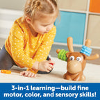 Learning Resources Max el Alce de Habilidades Motoras Finas - 13 Piezas, a partir de 2 años, juguetes de aprendizaje para niños pequeños, juguete de habilidades motoras finas para niños pequeños