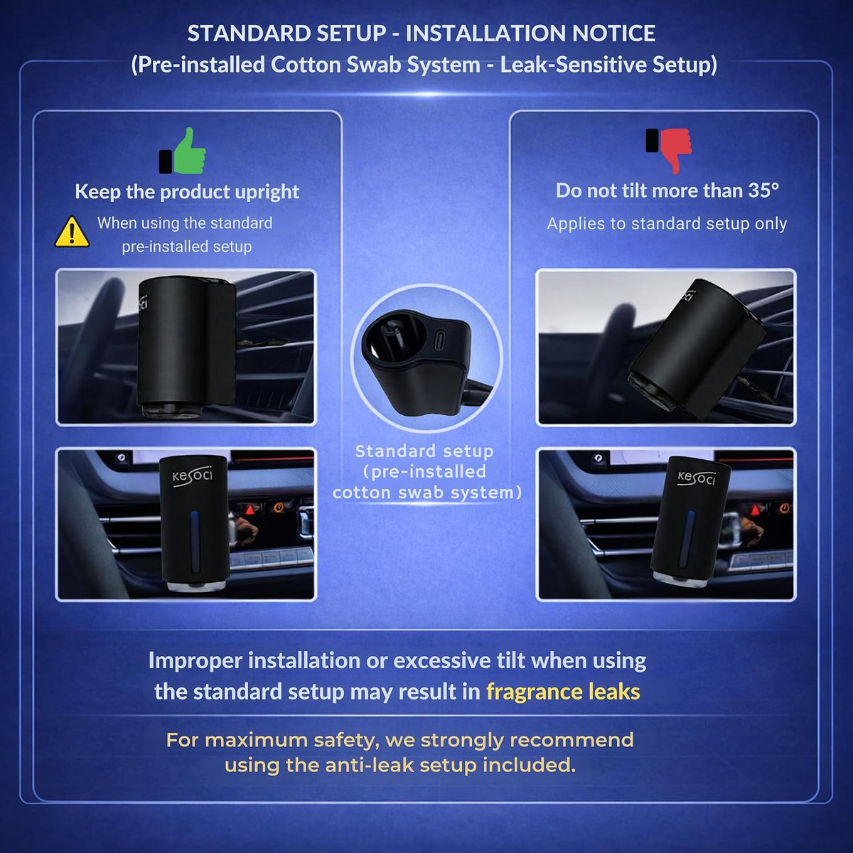2 difusores inteligentes de ambientador de coche – Juego de dispositivos de aroma automático recargable con 12 recambios – Sistema antifugas, 3 modos de pulverización y sensor de movimiento automático encendido/apagado