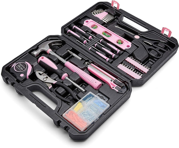 Amazon Basics Kit de herramientas para el hogar con estuche de alma...