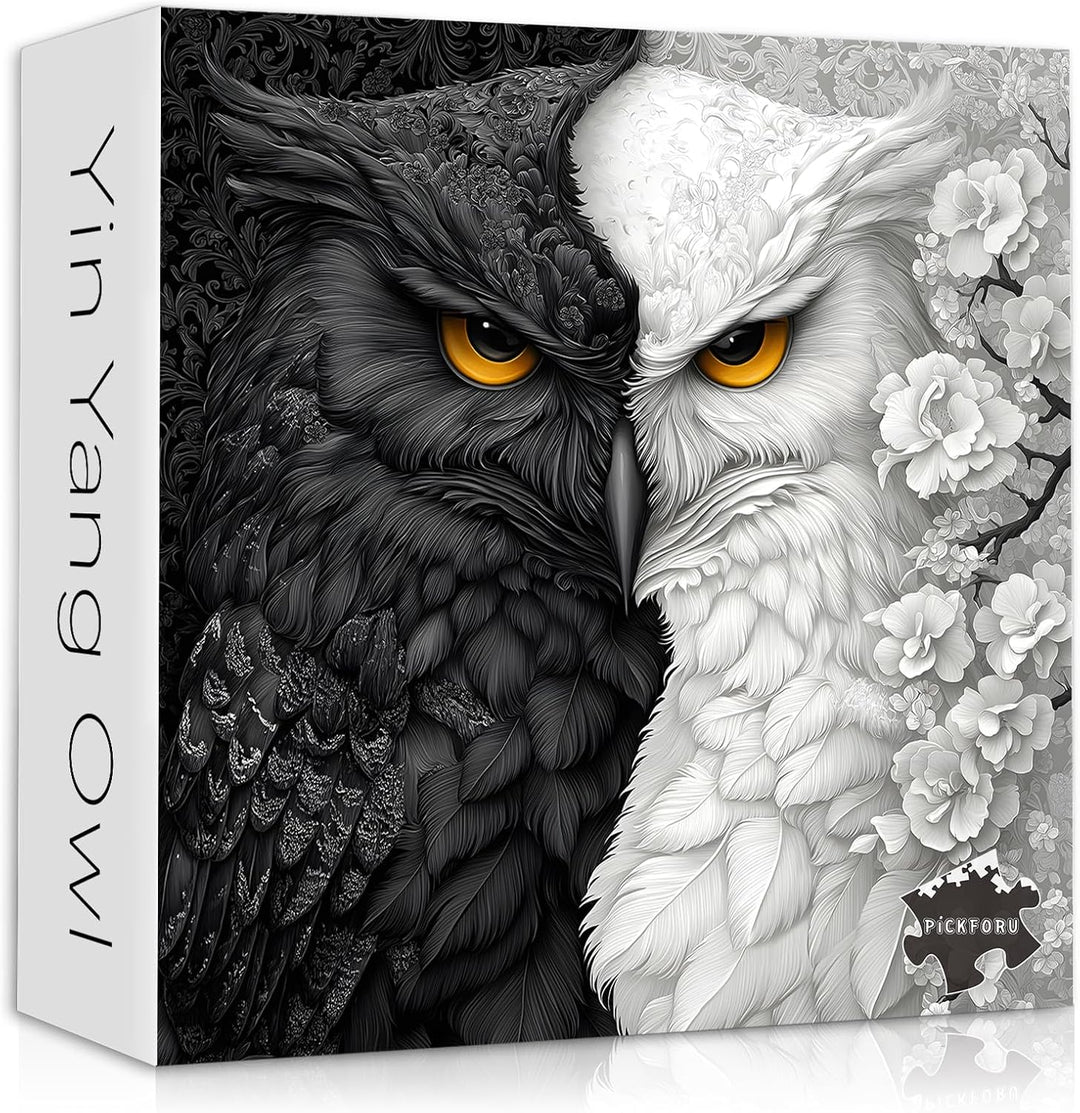 Yin Yang - Rompecabezas de búho para adultos de 1000