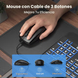 TECKNET Teclado retroiluminado de impresión grande, teclado de comp...