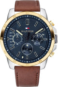 Reloj analógico multifunción Tommy Hilfiger para hombre con correa de silicona, acero inoxidable o cuero, subesferas de día y fecha, resistente al agua 5ATM