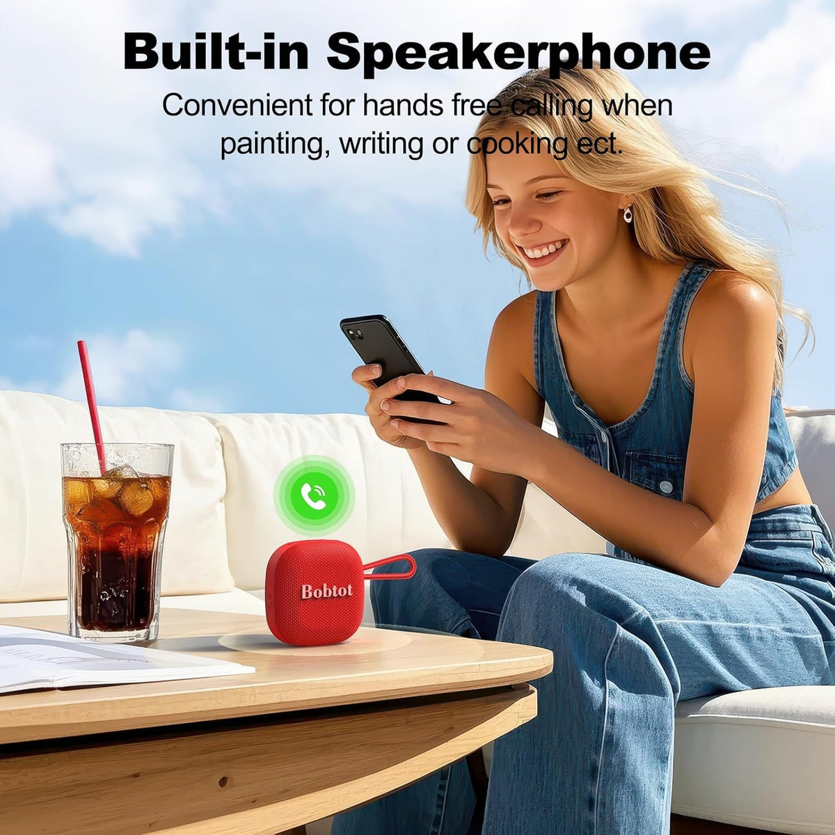 Bobtot Altavoces Portátiles Bluetooth Inalámbricos - Bocina de Duch...