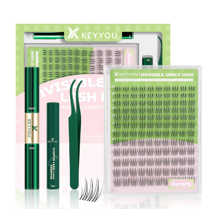 Kit de racimos de pestañas falsas KEYYOU Aurora, kit de extensión d...