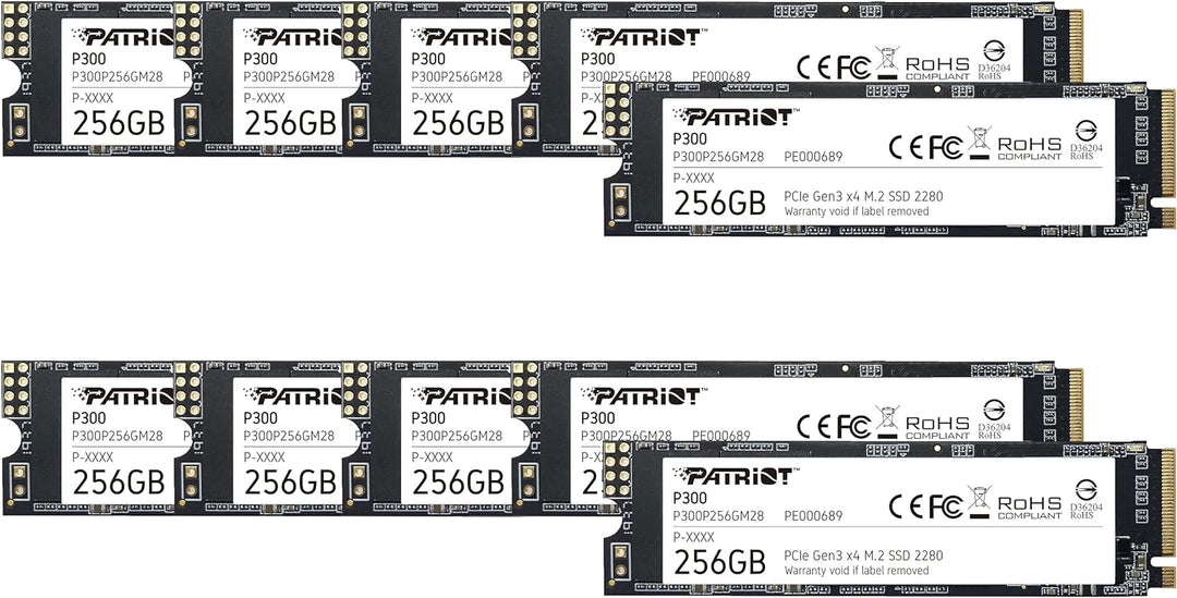 Patriot P300 256GB SSD interno - NVMe PCIe Gen 3x4 - M.2 2280 - Uni...